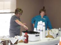 Deanna and Georgia serve up lunch